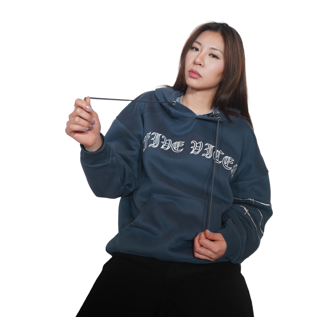 Tied to Habits Hoodie (Slate Blue)