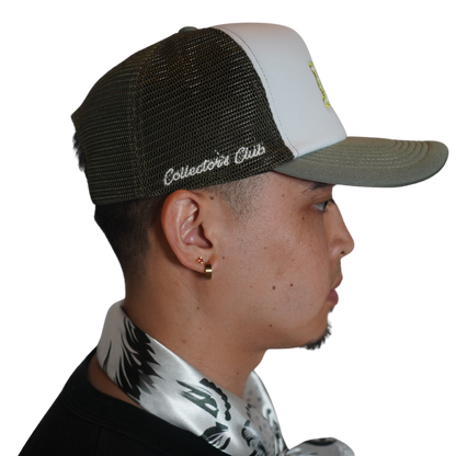 Collector's Club Silk Bandana  (White / Green)