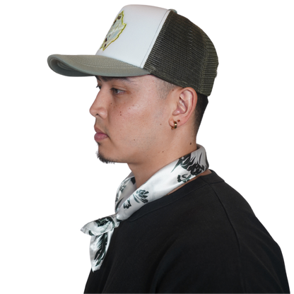 Collector's Club Silk Bandana  (White / Green)