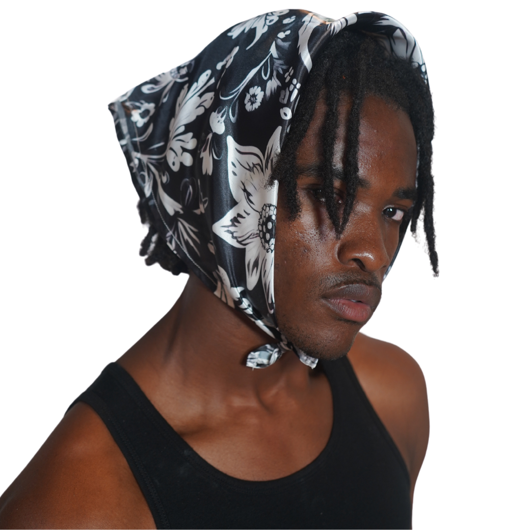 Collector's Club Silk Bandana (Black/White)