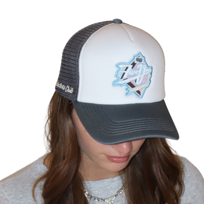 Walk Off Foam Trucker Snapback (Slate Blue)